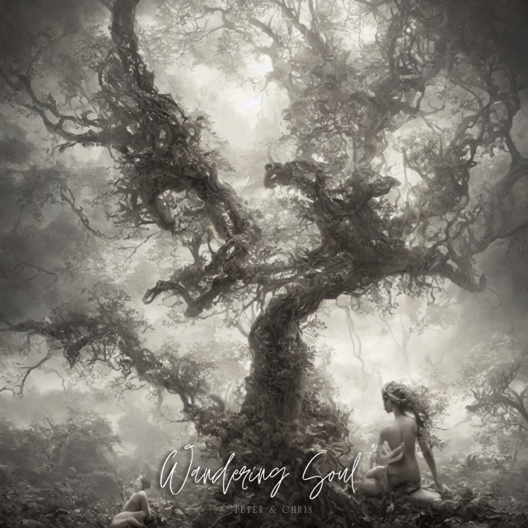 "Eva, a lone figure, is seated beside a surreal and eerie tree, reminiscent of a twisted, psycho-inspired form. The tree's branches contort and curve in unsettling ways, evoking a sense of unease and otherworldliness. Its gnarled roots extend into the ground, suggesting a deep connection with the surrounding environment. Eva's presence near the tree signifies her courage or curiosity in exploring the mysterious and unknown. The combination of Eva's presence and the tree's surreal characteristics creates a captivating juxtaposition, hinting at the coexistence of beauty and darkness within the scene."
